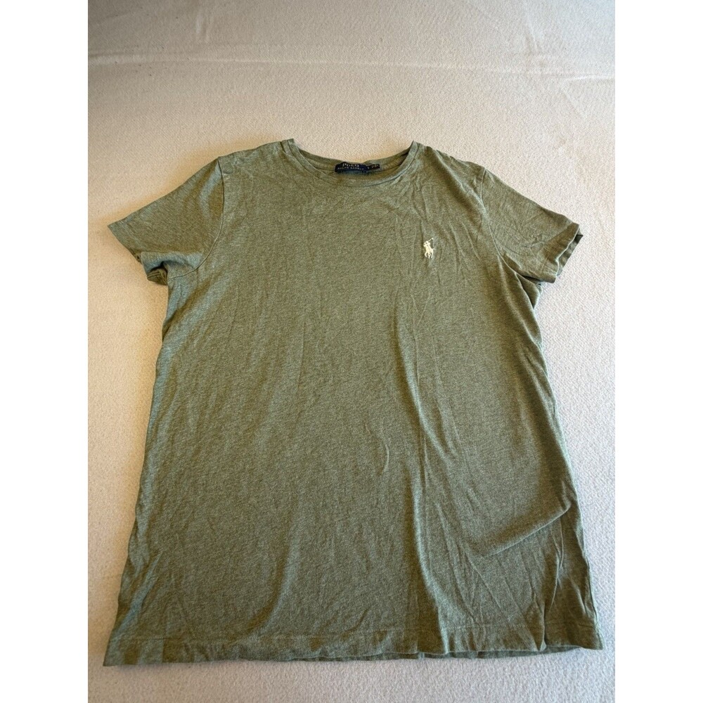 Polo Ralph Lauren Boys Green Short Sleeve Cotton Crew Neck T-Shirt L 14-16 Logo